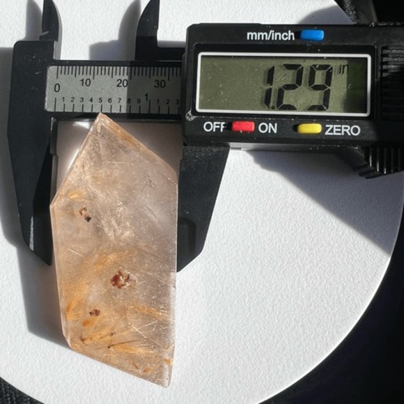 Golden Rutilated Quartz Crystal Freeform - Picture 9 of 16